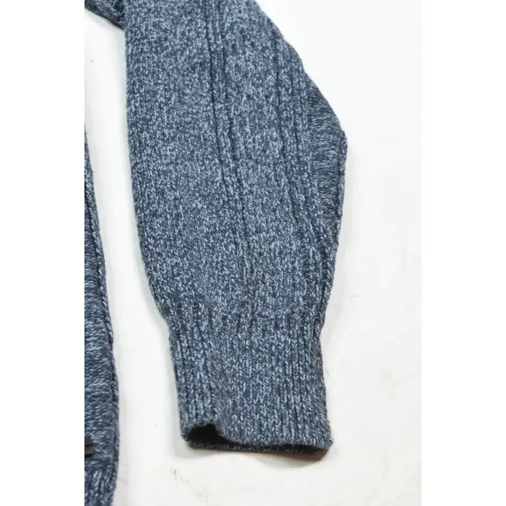Carbon 2 Cobalt Cableknit Sweater Mens Large Blue Cotton Long Sleeve Pullover
